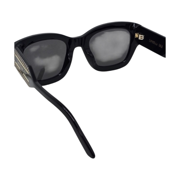 DIOR SUNGLASSES Elegant Black and Gold Studded 100% authentic NEW - Picture 6 of 10